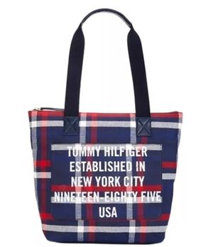 NEW Tommy Hilfiger Bennett Heritage Plaid Tote